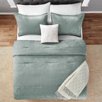 Velmora™ 5-Piece Sage Jacquard Comforter Set, King