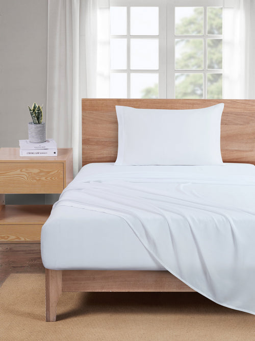 Velmora™ (4 pack) Basic Value Microfiber Bed Sheet Set, Twin, Arctic White, 3-Piece