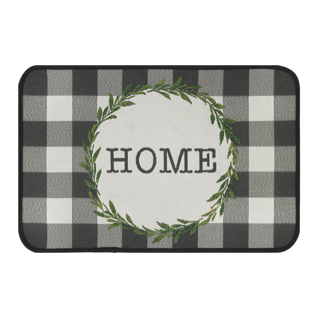 Velmora™ (4 pack) Buffalo Check Home Kitchen Rug - 20" x 30" - 65% Polypropylene/ 35% Polyester - Grey