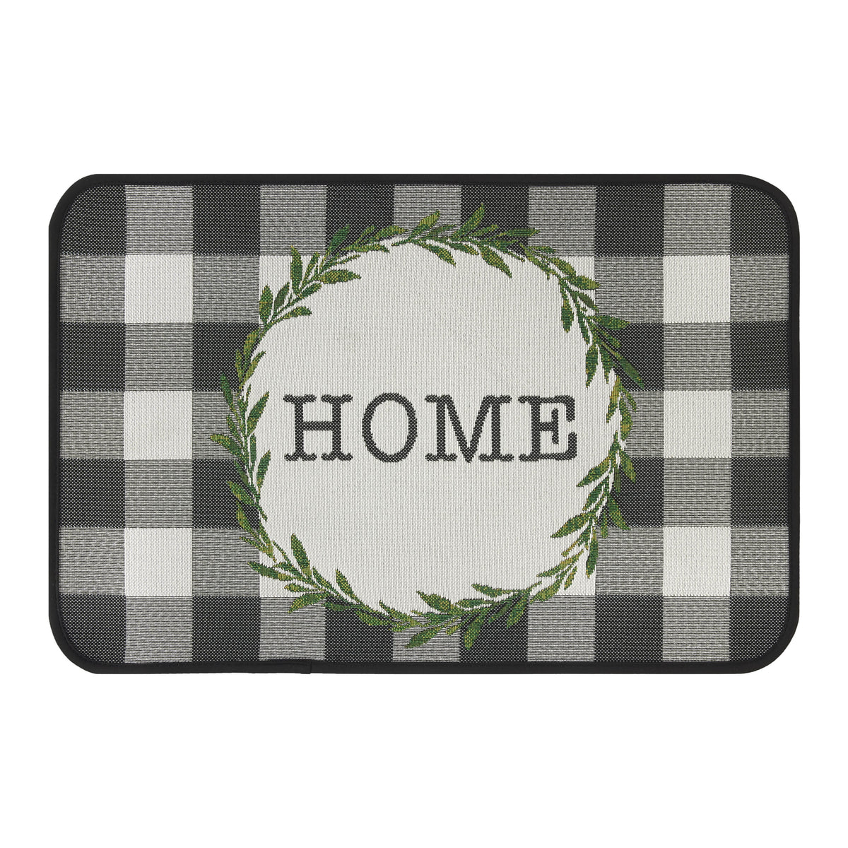 Velmora™ (4 pack) Buffalo Check Home Kitchen Rug - 20" x 30" - 65% Polypropylene/ 35% Polyester - Grey