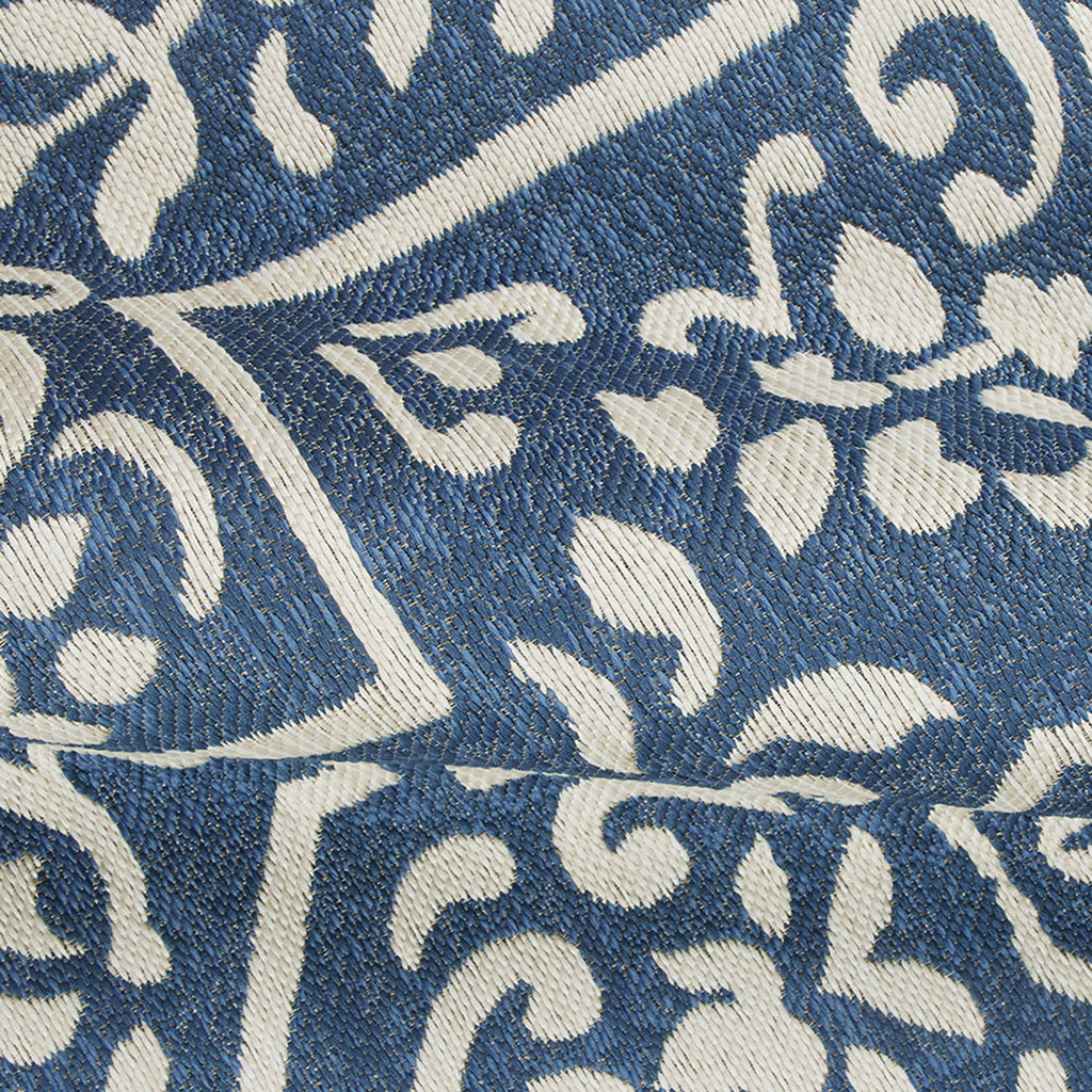 Velmora™ Traditional Medallion Outdoor Rug, 7 ft x 10 ft, Blue