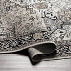 Velmora™ Black & Ivory Persian Indoor Area Rug, 5 ft x 7 ft