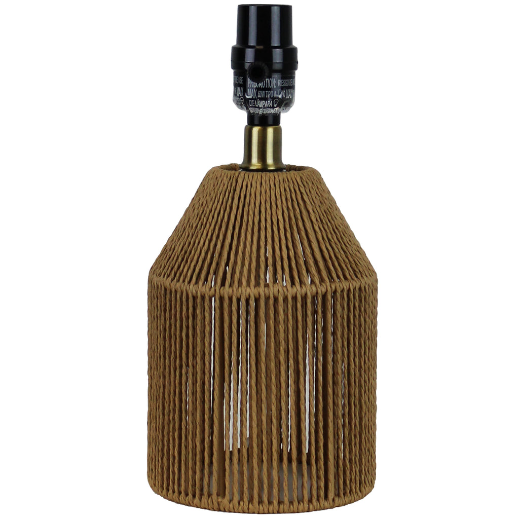 Velmora™ Natural Rope Table Lamp with White Shade, 16 in H