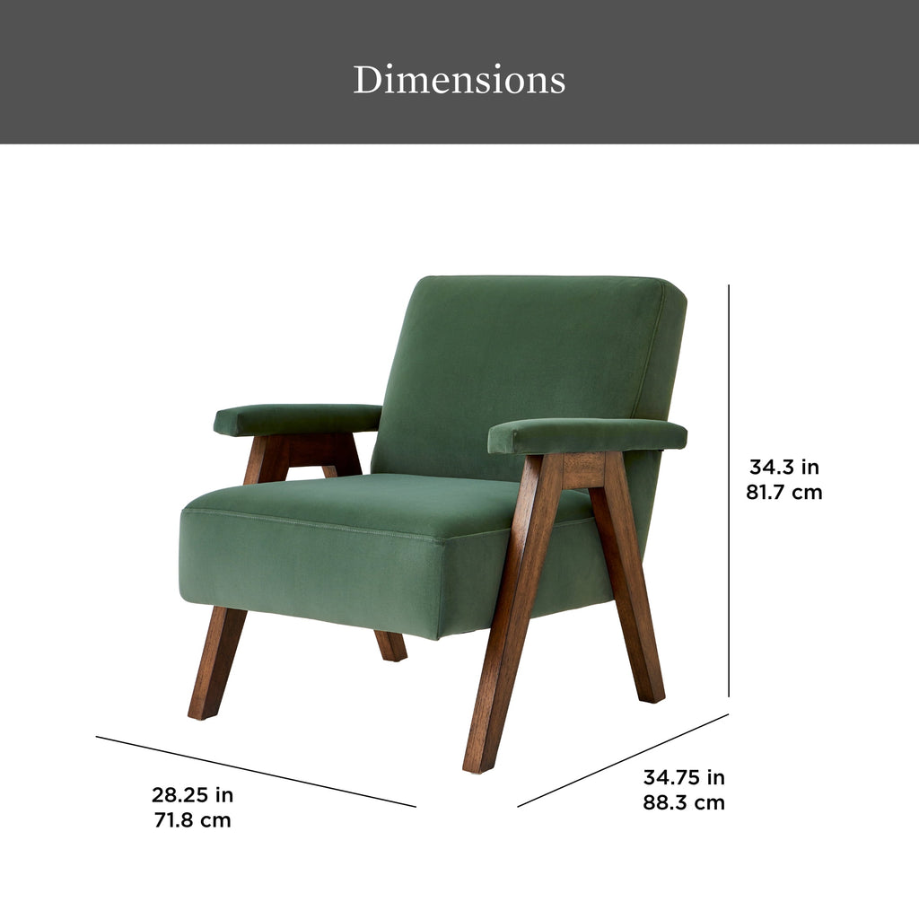 Velmora™ Ezra Accent Chair, Olive Green