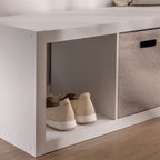 Velmora™ 5 Cube Vertical Storage Organizer, White Texture