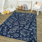 Velmora™ Navy Space Indoor Kids Rug, 4' x 5'5"