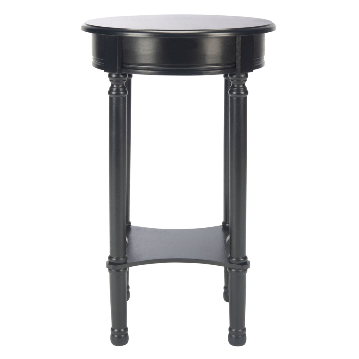 Velmora™ Tinsley Solid Rustic Round Accent Table, Black