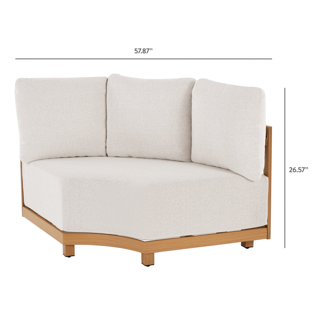 Velmora™ Juliet Outdoor Corner Chair with Patio Cover, Beige