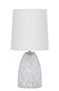 Velmora™ (4 pack) Mini Clear Glass Table Lamp with White Shade, 12.75 in