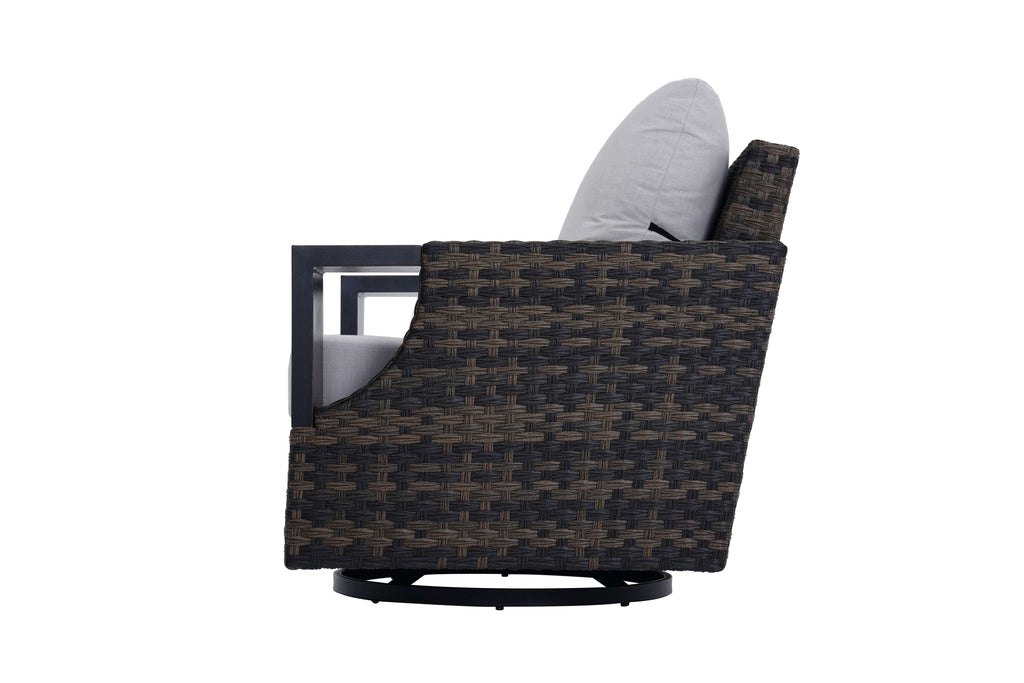 Velmora™ Rockport Club Swivel Chairs, Brown, 2 Pack