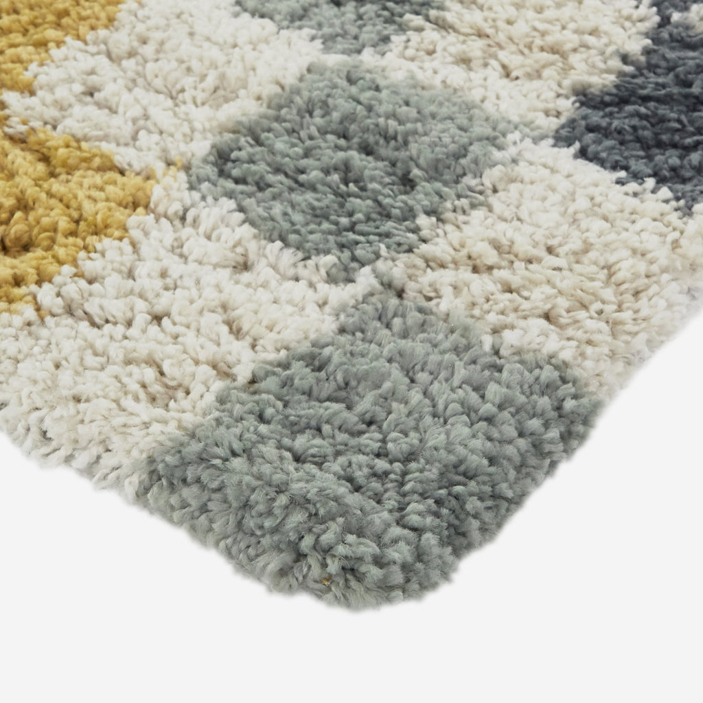 Velmora™ Rainbow Checkered Shag Indoor Area Rug, Multicolor, 5 ft 3 in x 7 ft