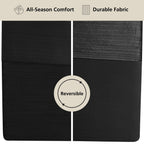 Velmora™ Velvet Stripe Quilt, King, Black