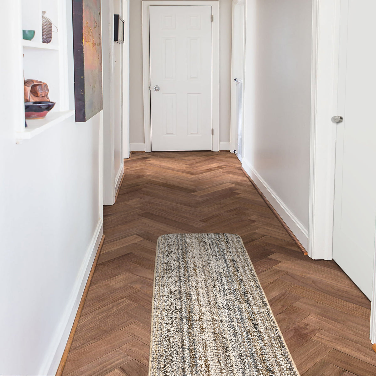 Velmora™ (5 pack) Carnival Stripe Polypropylene Assorted Earth Tones Indoor Area Rug, 20" x 54"