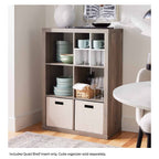 Velmora™ (4 pack) Quad Shelf Insert for Cube Organizers, White Texture