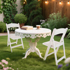 Velmora™ Banquet Padded Resin Folding Chair, White, Set of 2