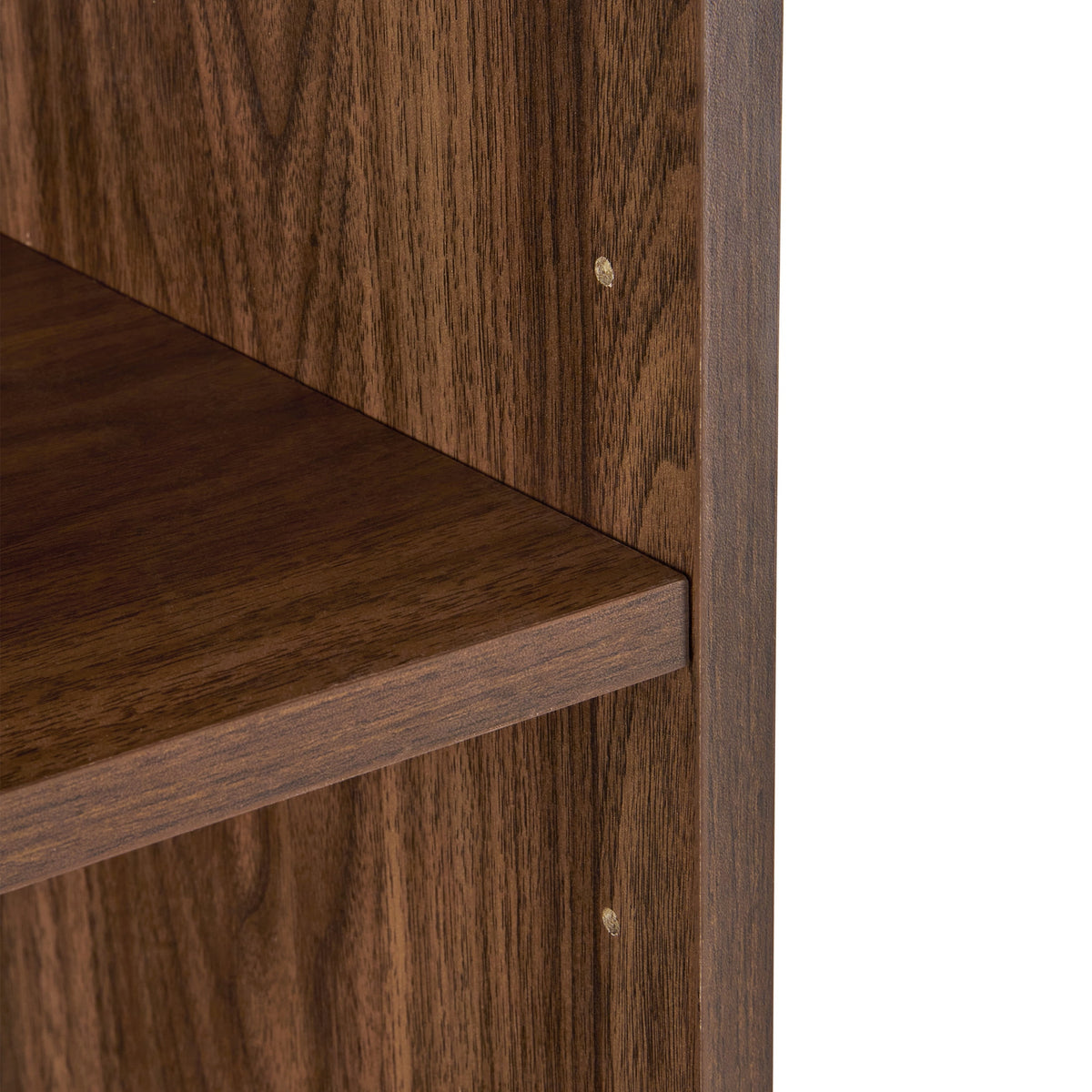 Velmora™ Lillian Fluted Bookcase with Doors and Storage, Walnut Finish