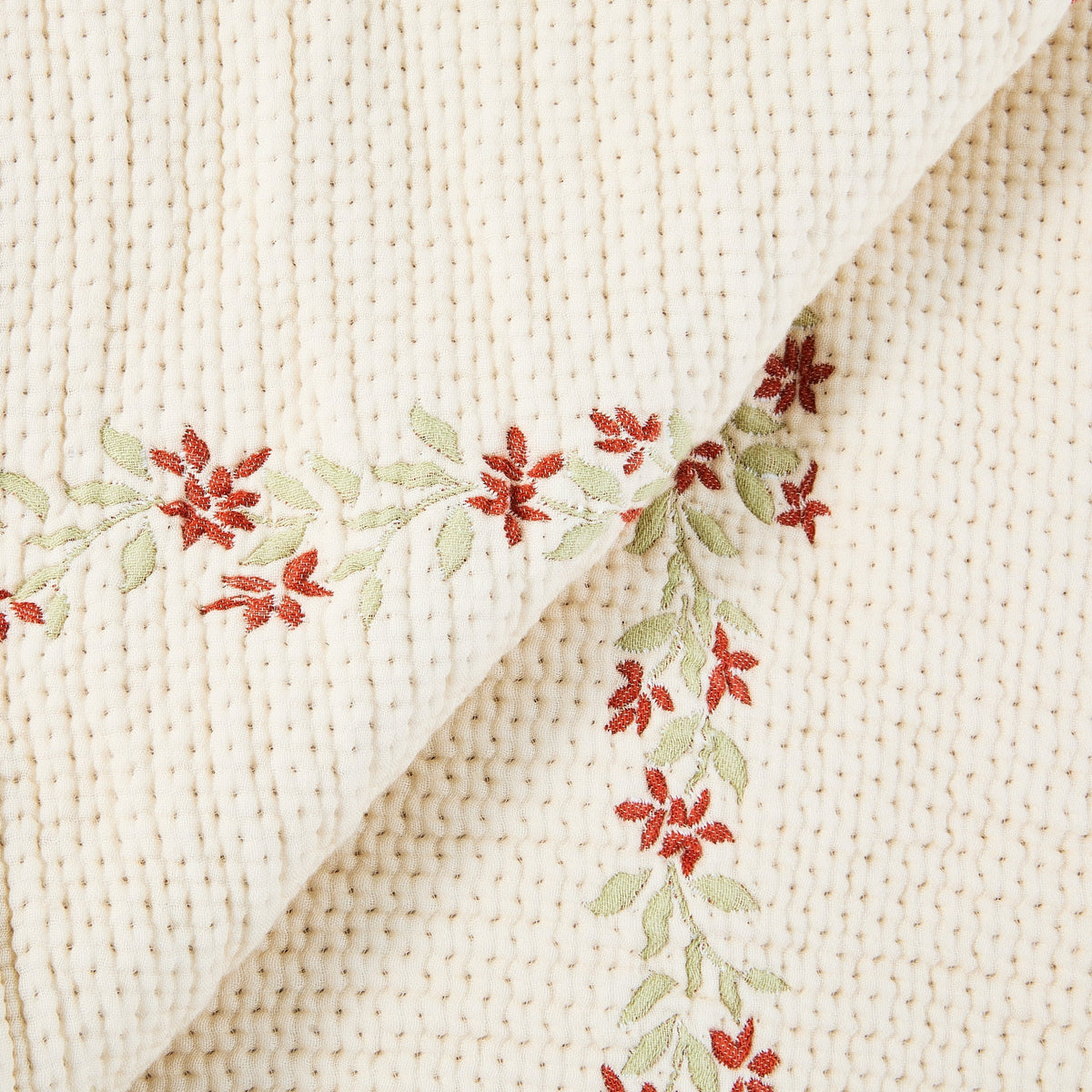 Velmora™ Heritage Floral Quilt, Terracotta Vines, Full/Queen