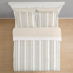 Velmora™ Bed in a Bag Bedding Set, 7 Piece, King, Beige Stripe