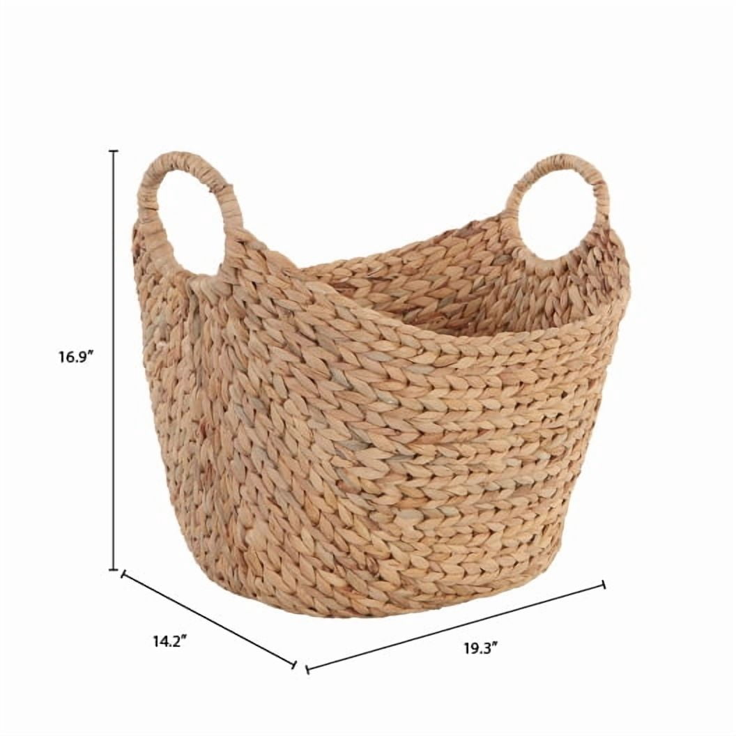 Velmora™ Extra Large Natural Water Hyacinth Boat Decorative Storage Basket