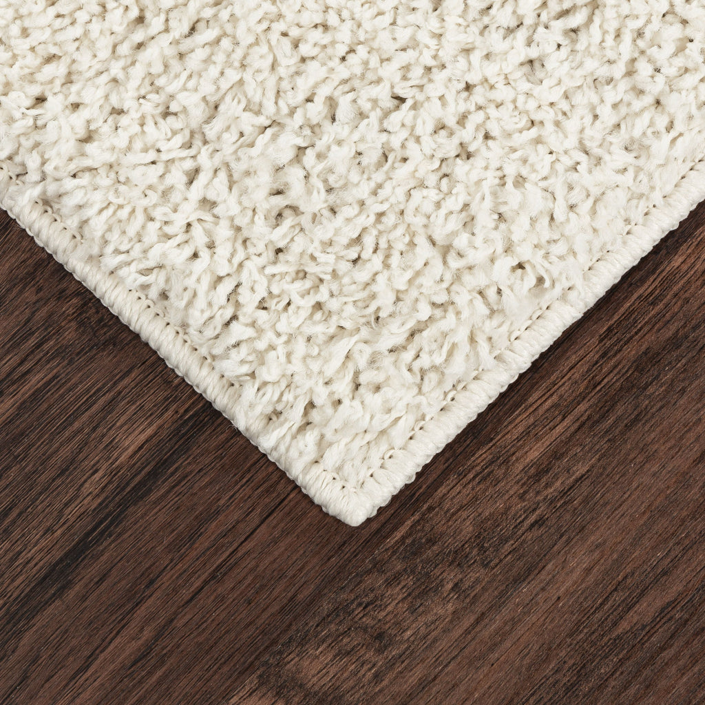 Velmora™ (2 pack) Traditional Solid Ivory Shag Indoor Area Rug, 5 ft x 7 ft