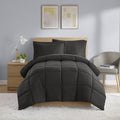 Velmora™ Down Alternative Reversible 5-Piece Bed-in-a-Bag Comforter Set, Black, Twin/Twin-XL