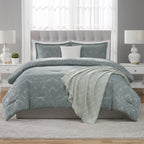 Velmora™ 5-Piece Sage Jacquard Comforter Set, King