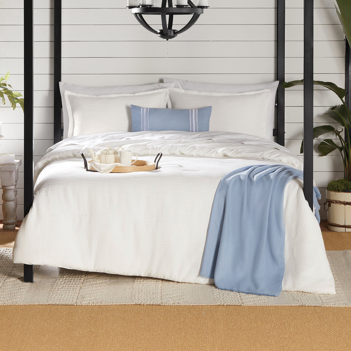 Velmora™ King Comforter Set, 5-Piece, All-Season, Black Cozy Plush