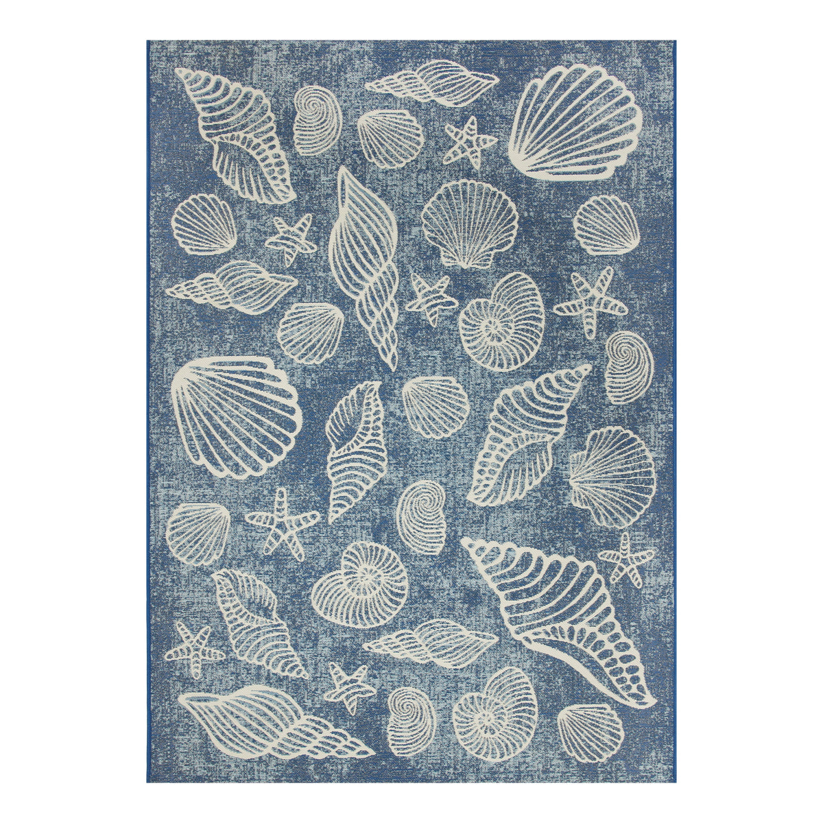 Velmora™ 5' x 7' Blue Seashell Outdoor Rug