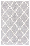 Velmora™ Gray & Ivory Plush Trellis Shag Indoor Area Rug, 5' x 7'