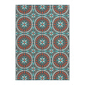 Velmora™ 5 ft x 7 ft Polypropylene Outdoor Area Rug, Multi Medallion