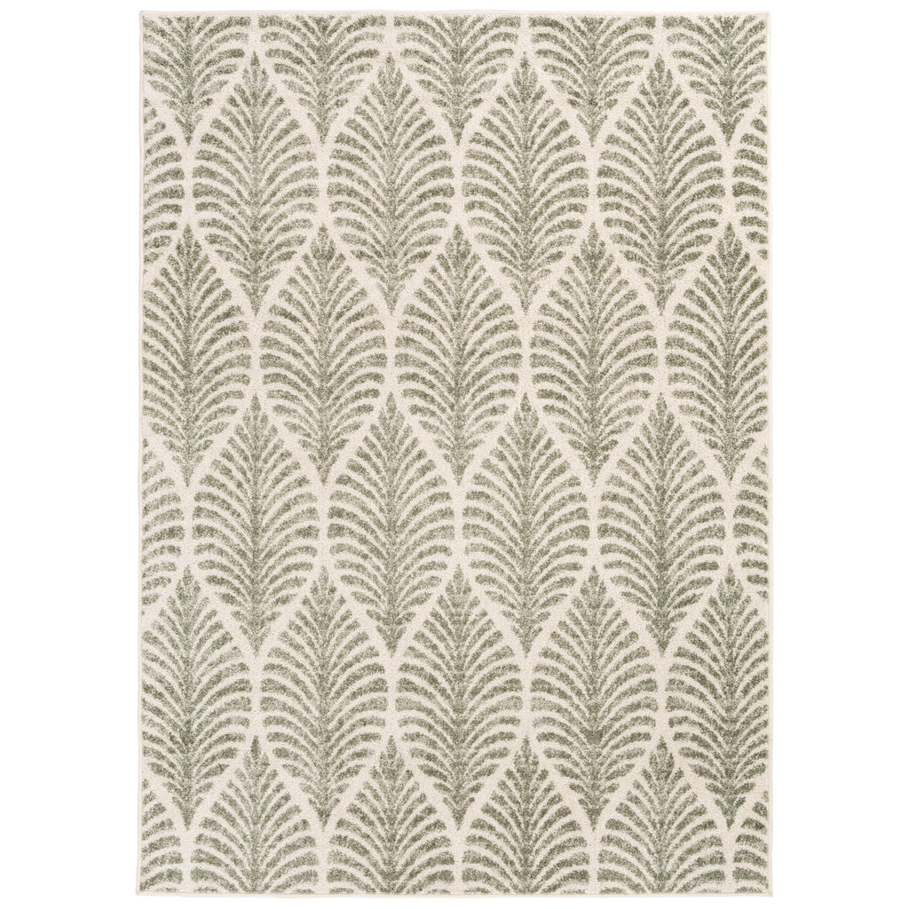 Velmora™ Palm Leaf Indoor Area Rug, Green/Ivory, 5 ft x 7 ft