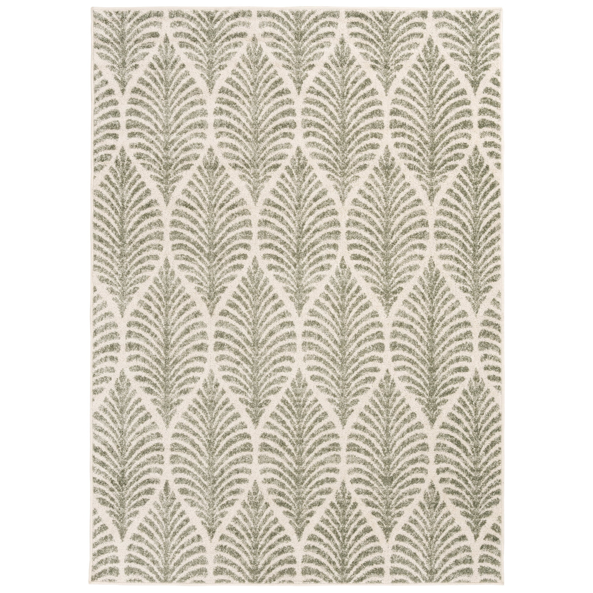 Velmora™ Palm Leaf Indoor Area Rug, Green/Ivory, 5 ft x 7 ft
