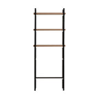 Velmora™ Jace 3-Shelf over-the-Toilet Storage Shelf with Black Frame and Oak Shelves