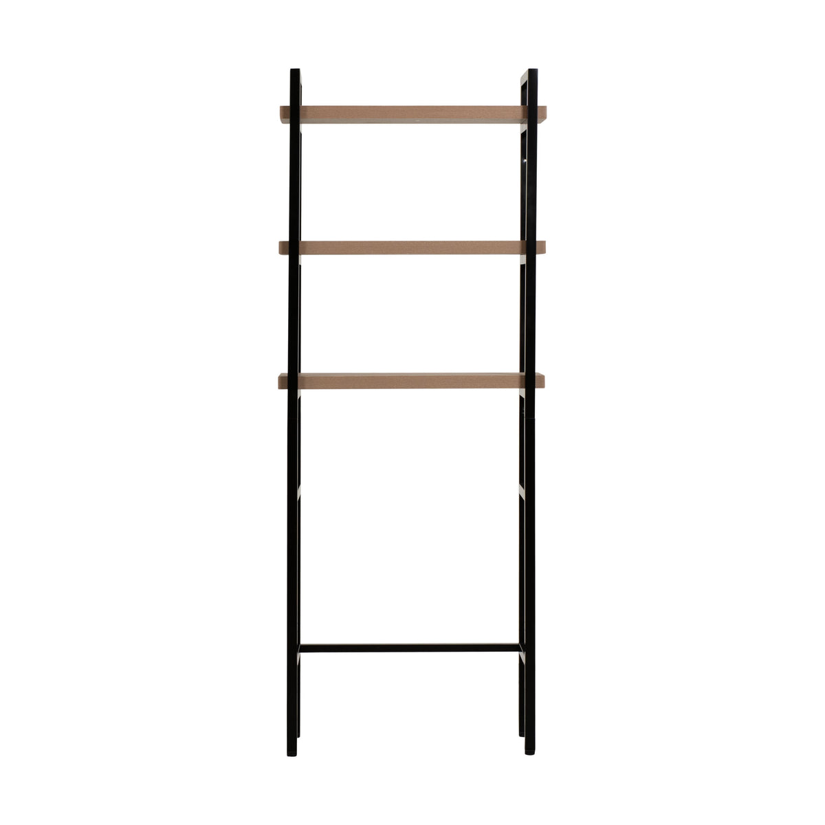 Velmora™ Jace 3-Shelf over-the-Toilet Storage Shelf with Black Frame and Oak Shelves