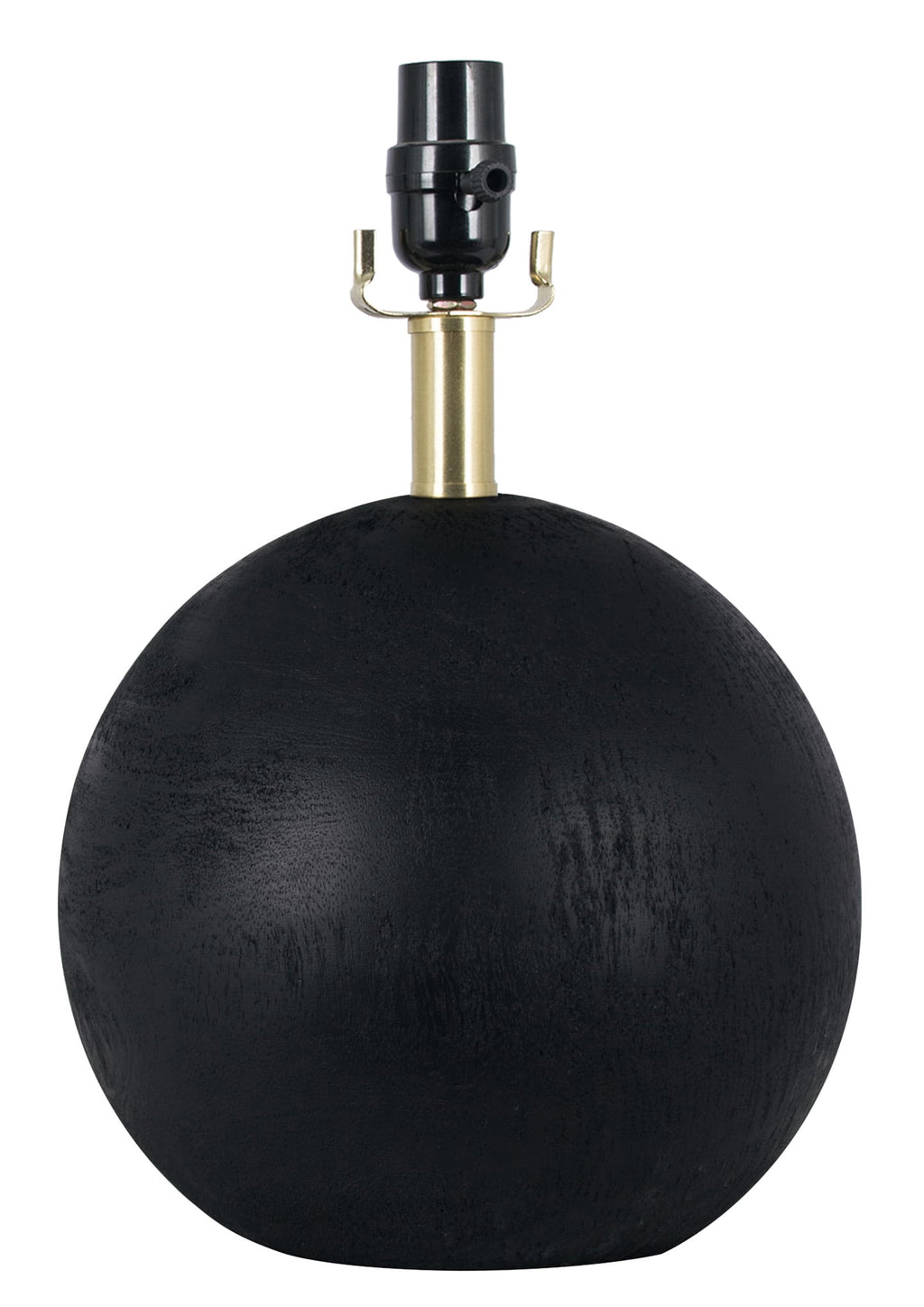Velmora™ 20 in Table Lamp, Black Ball Base with White Shade