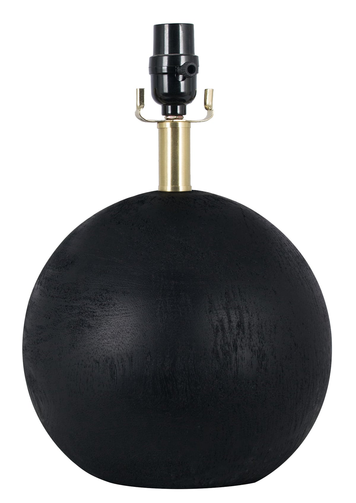 Velmora™ 20 in Table Lamp, Black Ball Base with White Shade