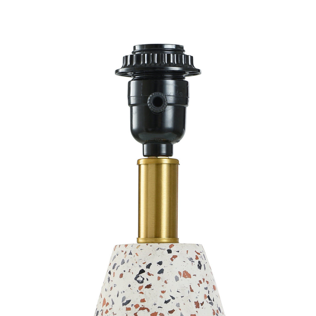 Velmora™ Terrazzo Table Lamp with White Drum Shade, 16.75 in