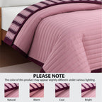 Velmora™ Pink Striped Reversible Quilt, Full/Queen, 86" x 90"