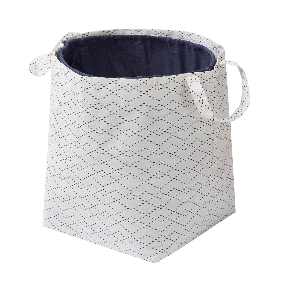 Velmora™ (2 pack) White/Black Lattice Laundry Tote, 16 in x 20 in