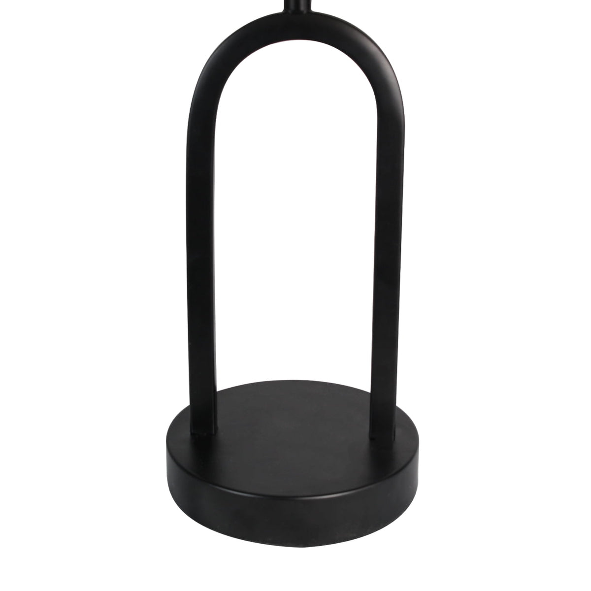 Velmora™ (3 pack) 16.75 in Black Metal Arch Table Lamp with White Fabric Shade