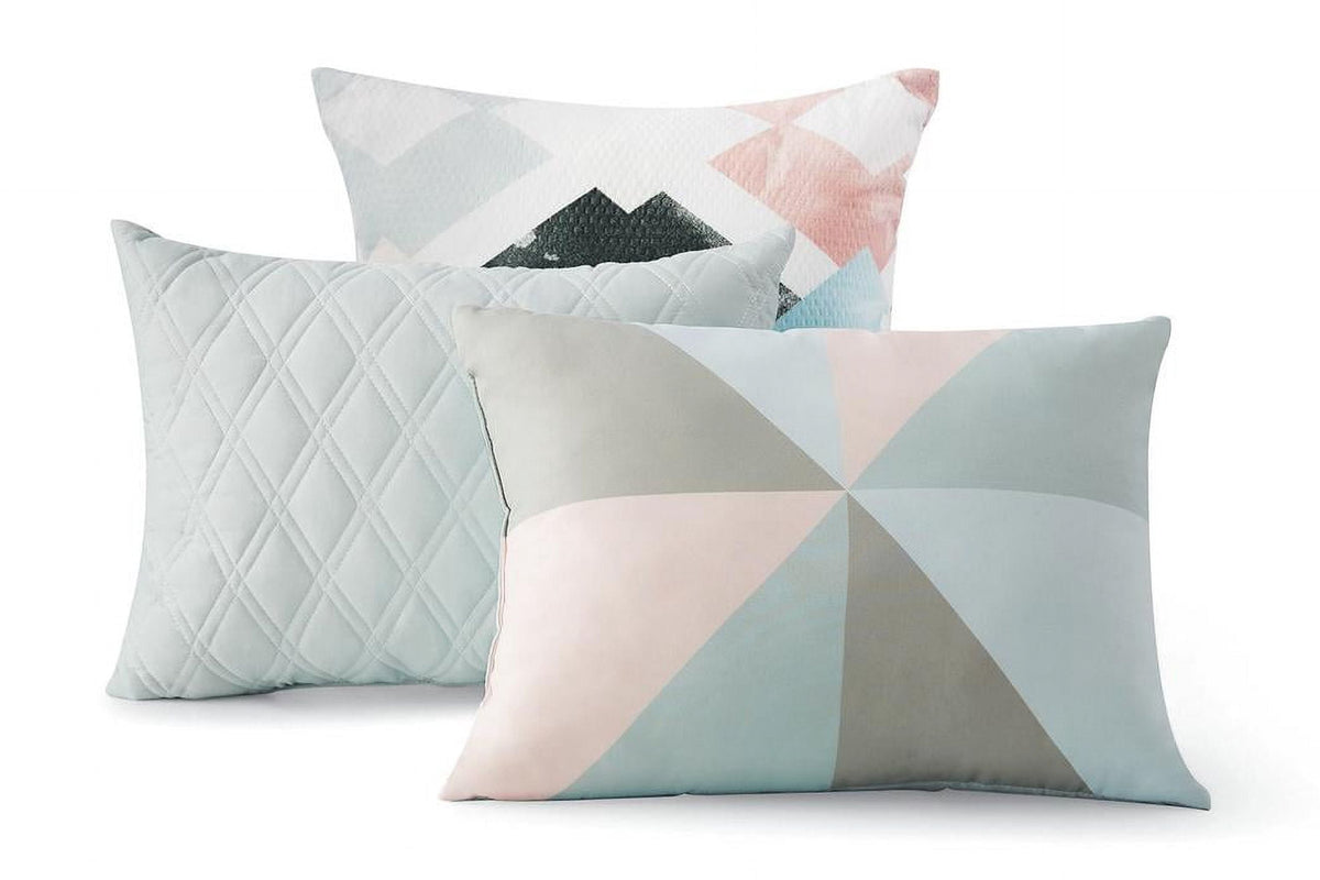 Velmora™ Reversible Marble Diamond 10-Piece Bed in a Bag Bedding Set, Queen