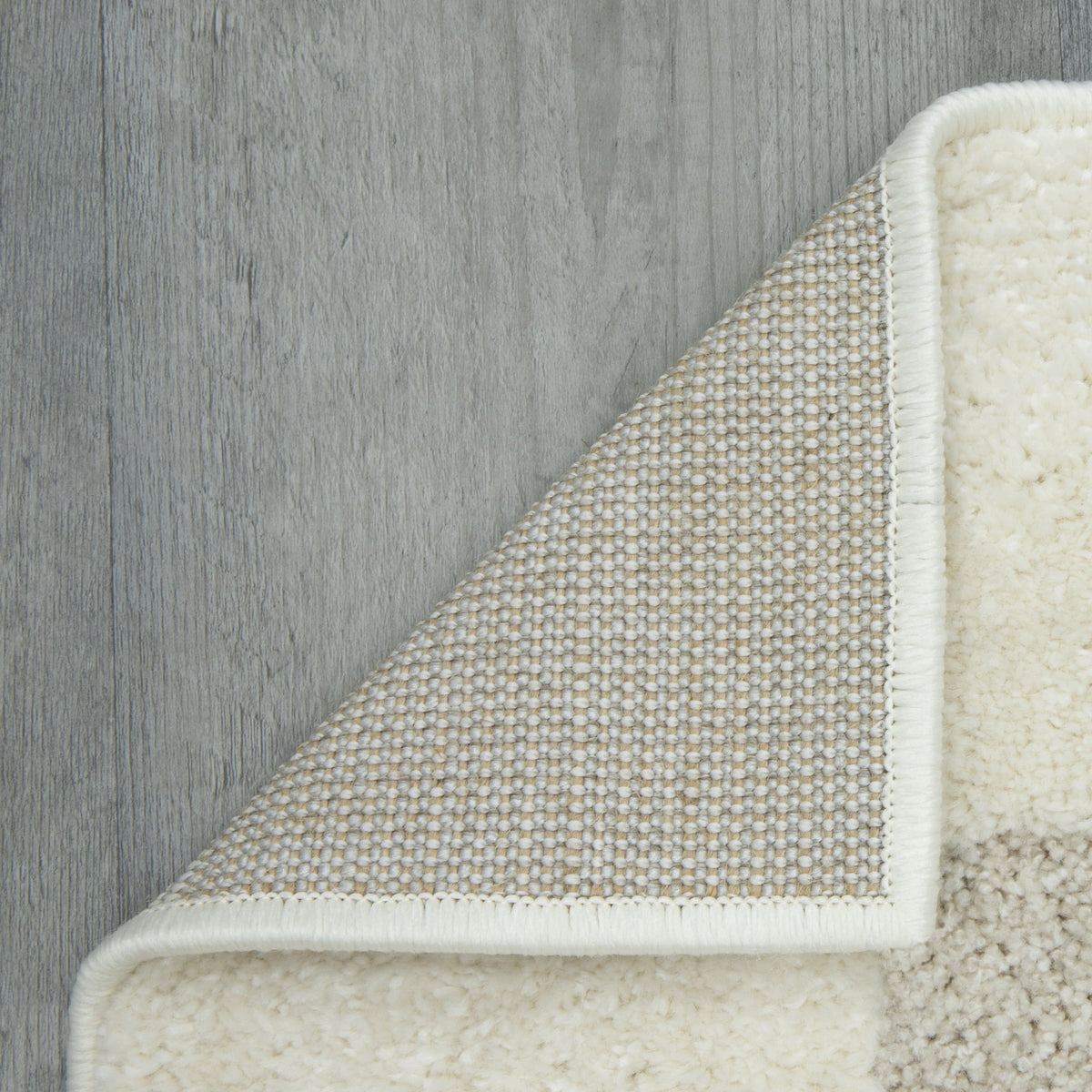 Velmora™ Indoor Area Rug, Transitional Check Ivory Tan, 5 ft 3 in x 7 ft