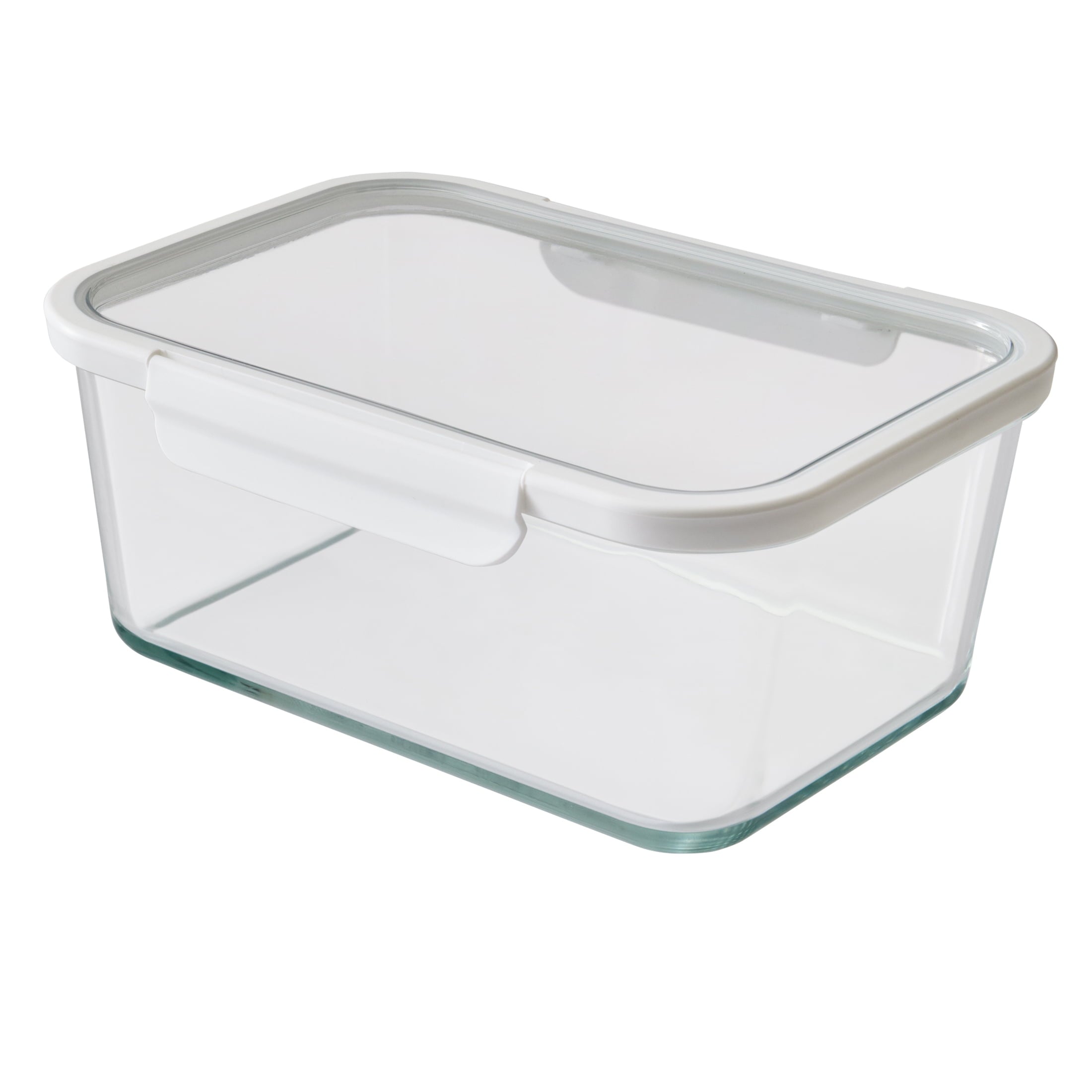 Velmora™ (2 pack) 14Cup Rectangle Glass Food Storage Container with Tritan Lid. Set of 1, 2 Pieces, Well Suited to Refrigerator Organization