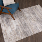 Velmora™ 5 ft x 7 ft Neutral Shiny Abstract Indoor Area Rug