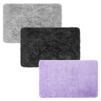 Velmora™ Black Fluffy Shag Faux Fur Area Rug, 36 in x 56 in