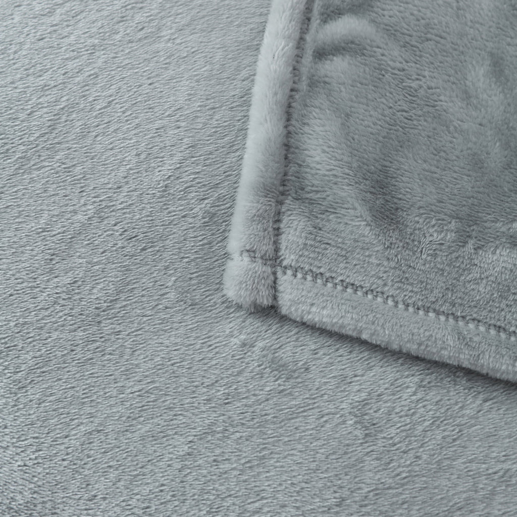 Velmora™ Super Soft Plush Bed Blanket, Gray, King Size, 102 x 90 in