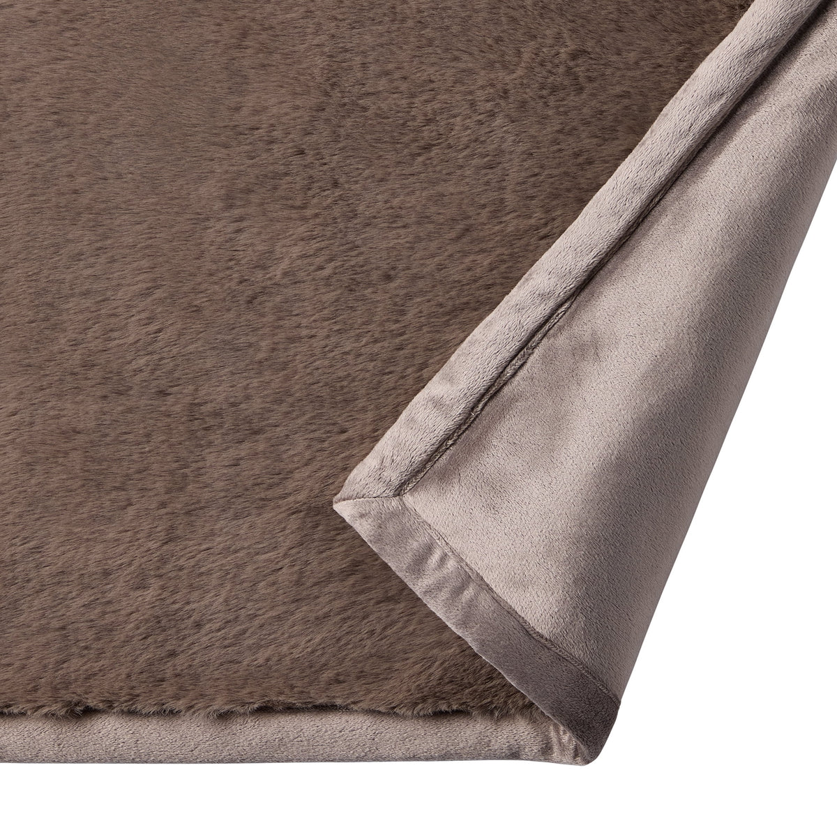 Velmora™ Faux Fur Throw Blanket, 50 in x 72 in, Grey Bisque