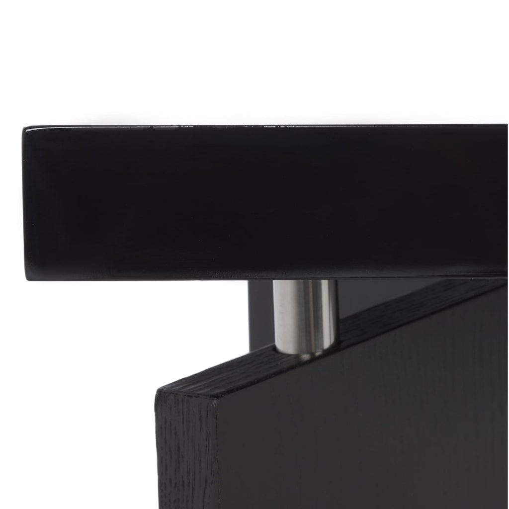 Velmora™ Josef Retro Lacquer Floating Top Coffee Table, Black/Black