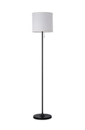 Velmora™ 56.5 in Floor Lamp, Black Finish with White Fabric Shade