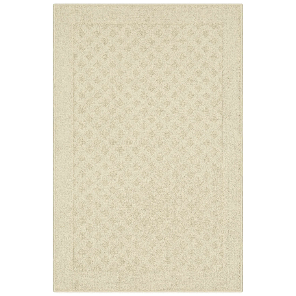 Velmora™ (2 pack) Dylan Solid Diamond Indoor Accent Rug, Beige, Skid-Resistant, 2 ft 6 in x 3 ft 10 in